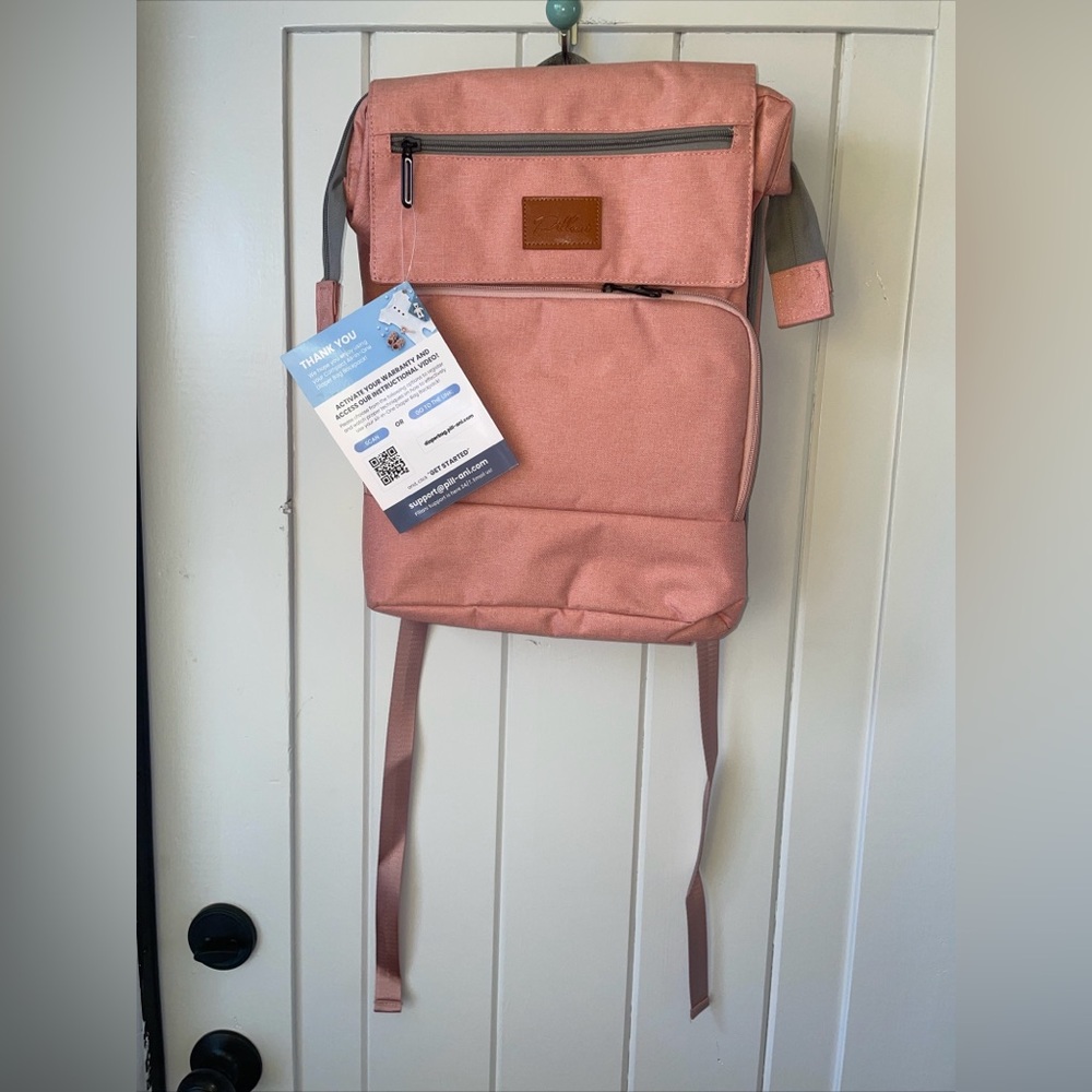 Pillani Diaper Bag Pink and Gray
